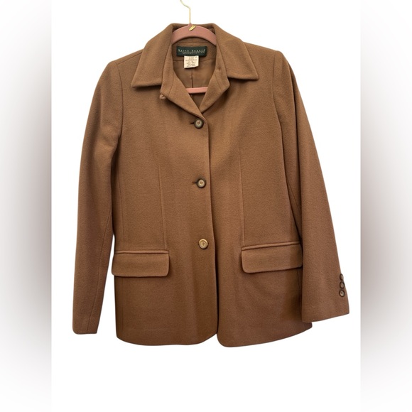 Harve Benard Jackets & Blazers - Y2K Harvé Benard Wool-Blend Camel Blazer – Size 6 – Made in Ukraine